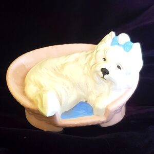 Westie Pup in basket